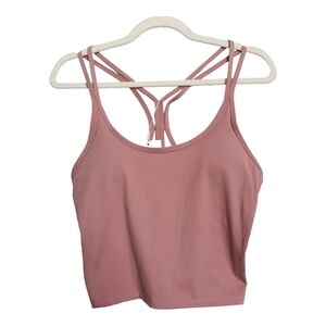 🌻Halara Double  Strap Racer Back Rose Sports Bra